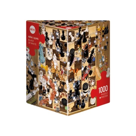 Puzzle 1000, Black or White, Degano (Triangular) – Varios – Hobbyteam