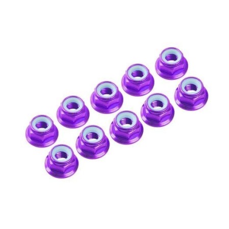 Kit de 10 tuercas autoblocantes aluminio M4 Flange Ultimate Racing para RC en Tuercas de Hobbyteam
