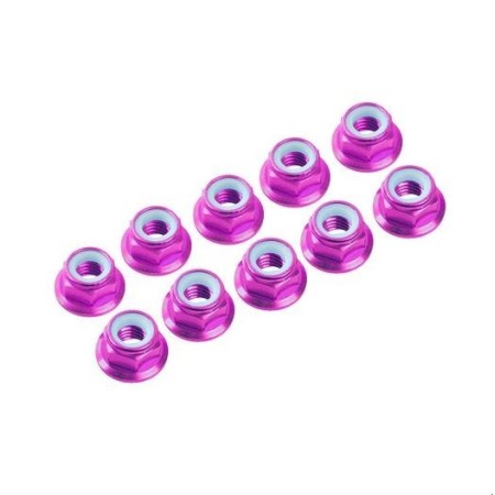 Kit de 10 tuercas autoblocantes aluminio M4 Flange Ultimate Racing para RC en Tuercas de Hobbyteam