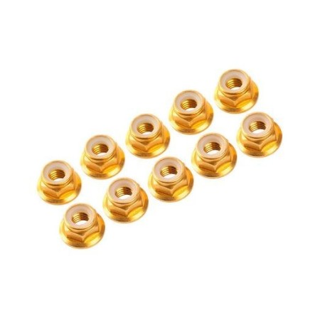 Kit de 10 tuercas autoblocantes aluminio M4 Flange Ultimate Racing para RC en Tuercas de Hobbyteam