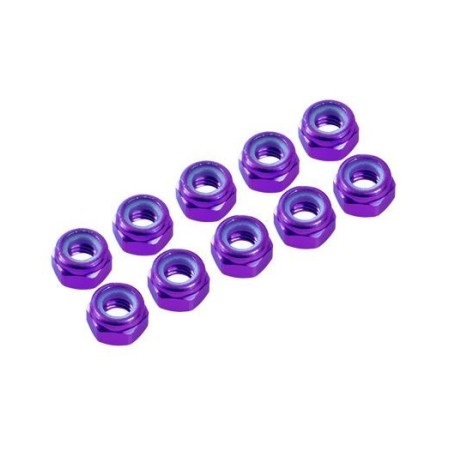 Kit de 10 tuercas autoblocantes aluminio M3 Ultimate Racing para RC en Tuercas de Hobbyteam