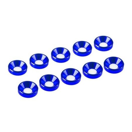 Kit de 10 arandelas cónicas aluminio M4 Ultimate Racing para RC