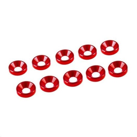 Kit de 10 arandelas cónicas aluminio M4 Ultimate Racing para RC