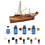 Pack Maqueta Barco Occre PALAMÓS con pinturas, tintes y barniz