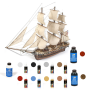Pack Maqueta Barco Occre ESSEX con pinturas, tintes y barniz en Modelismo naval de Hobbyteam