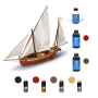 Pack Maqueta Barco Occre SAN JUAN con pinturas, tintes y barniz en Modelismo naval de Hobbyteam