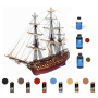 Pack Maqueta Barco Occre SANTÍSIMA TRINIDAD con pinturas, tintes y barniz en Modelismo naval de Hobbyteam