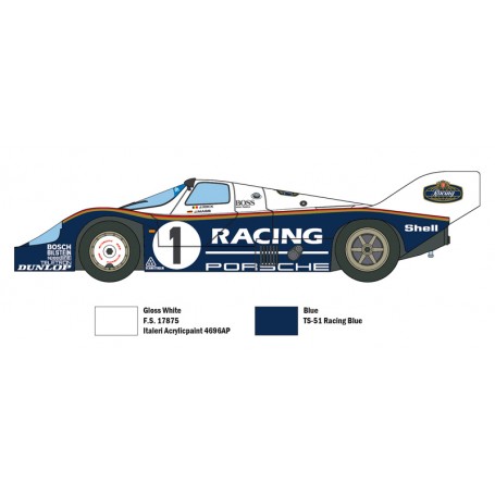 Model Kit Porsche 956 Escala 1:24 Italeri