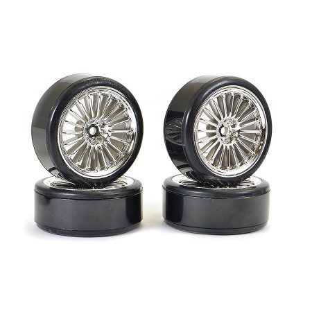 Ruedas Drift 1/10 - 20 Radios Cromados