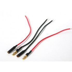 Cables 15cm Rojo y Negro con Conector Oro 4 mm