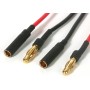 Cables 15cm Rojo y Negro con Conector Oro 4 mm