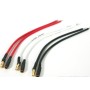Conjunto 6 Cables 15cm Rojo y Negro con Conector Oro 4 mm
