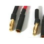 Conjunto 6 Cables 15cm Rojo y Negro con Conector Oro 4 mm
