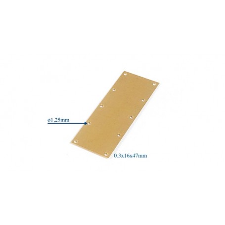 Plancha de Latón (16 x 47 x 0.3 mm)