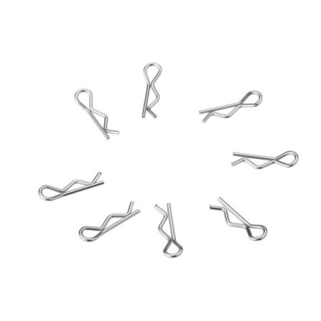 Kit 8 clips de carrocería de coches RC 1/16 y 1/18