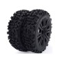 Ruedas Buggy Escala 1/8 de Taco Gordo con Llanta Negra de 8 Radios en Ruedas RC de Hobbyteam