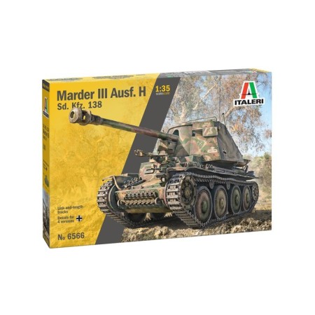 Vehículo Militar Italeri Marder III Ausf. H Sd. Kfz. 138 1/35 en Vehículos Militares Italeri de Hobbyteam