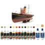 Pack Barco Occre Remolcador Hércules con Pinturas, Tinte y Barniz en Packs OcCre de Hobbyteam