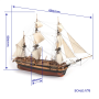 Pack Barco de Madera OCCRE HMS EREBUS 1/75 con pinturas, tinte y barniz en Packs OcCre de Hobbyteam