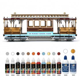 Pack Tranvía Occre SAN FRANCISCO con pinturas, tinte y barniz