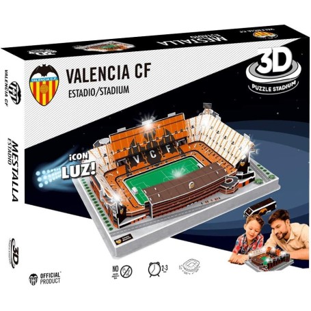 Puzzle 3D Estadio Mestalla Valencia CF (con luz) – Varios – Hobbyteam