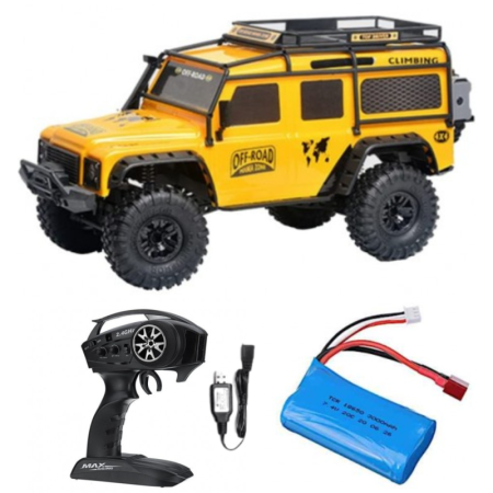 Coche RC Defender D90 Pro con batería doble duración 1/10 20Km/h (Brushed) Versión Pro batería 3000mAh en Coches Crawlers RC de Hobbyteam