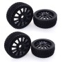 4 Ruedas Buggy 1/8 Llanta Negra y Taco Fino