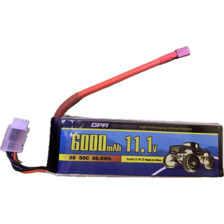 Batería Lipo 11.1V (3S) 6000mAh 50C (T-Dean)