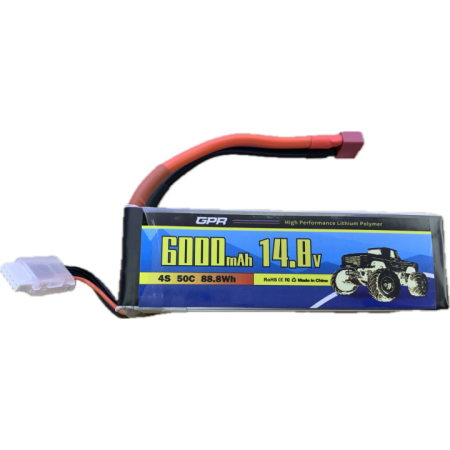 Batería Lipo 14.8V (4S) 6000mAh 50C (T-Dean) en Baterías Lipo de Hobbyteam