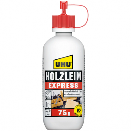 Cola blanca rápida UHU especial para madera (75gr)