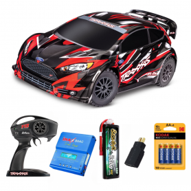 Pack Traxxas Ford Fiesta ST Rally BL-2S Rojo con 4 accesorios