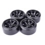 Kit 4 Ruedas 1/10 para coches RC Drift (6 radios negros) en Ruedas RC de Hobbyteam