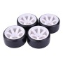 Kit 4 Ruedas 1/10 para coches RC Drift (6 radios blancos) en Ruedas RC de Hobbyteam