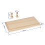 Base de pie de roble + soportes metálicos en Accesorios para maquetas navales de Hobbyteam