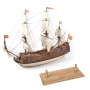 Pack Barco de Madera OCCRE San Felipe 1/86 con peana con soporte en Packs OcCre de Hobbyteam