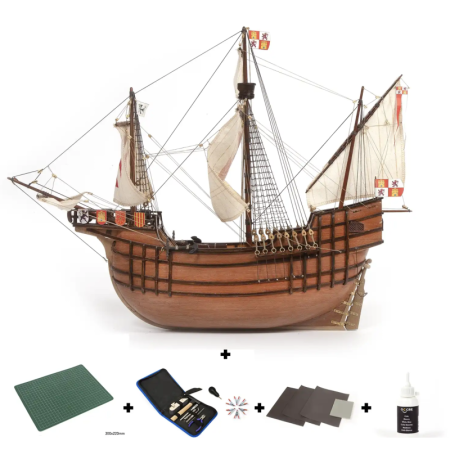 Pack Maqueta Barco de Madera Occre Santa Maria 1/50 con accesorios modelismo en Packs OcCre de Hobbyteam