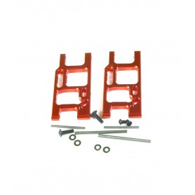 Trapecios delanteros aluminio con pasadores y tornillos para Wltoys 144001, 124016, 124017, 124018 y 124019