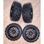Ruedas 1/10 Rally llanta negra radios en Ruedas RC de Hobbyteam