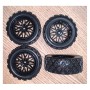 Ruedas 1/10 Rally llanta negra radios en Ruedas RC de Hobbyteam