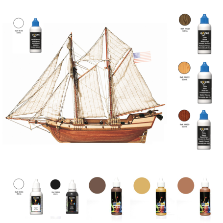 Pack Maqueta Barco Occre ALBATROS con pinturas, tintes y barniz – Occre – Hobbyteam