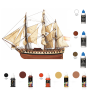 Pack Maqueta Barco Occre DIANA con pinturas, tintes y barniz en Packs OcCre de Hobbyteam