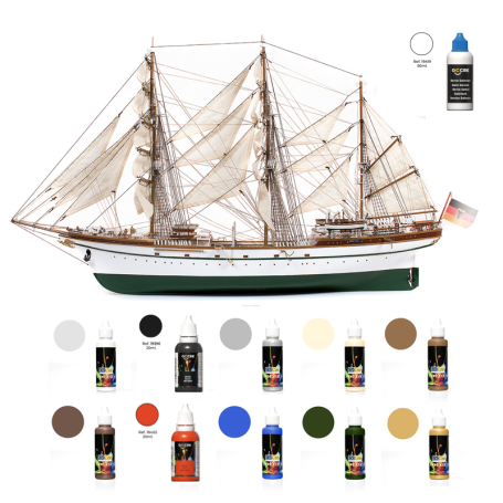 Pack Maqueta Barco Occre GORCH FOCK con pinturas y barniz – Occre – Hobbyteam