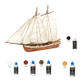 Pack Maqueta Bote Occre BOUNTY BOAT con pinturas y barniz – Occre – Hobbyteam