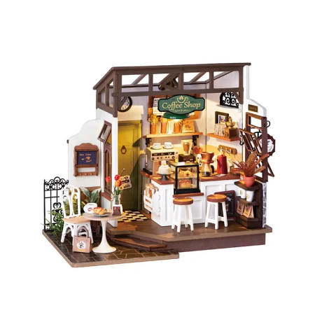 Maqueta de madera DIY Robotime Slow Life Café en Dioramas de Hobbyteam