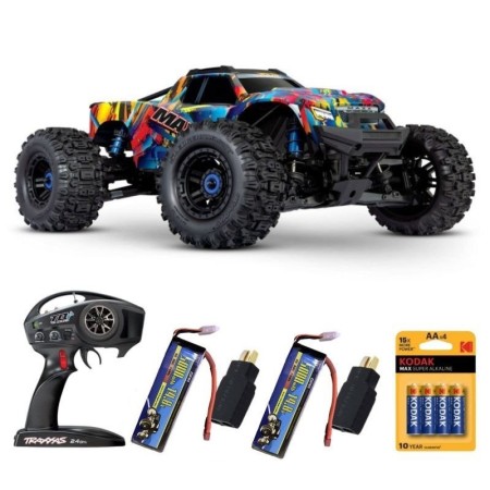 Pack Traxxas Wide Maxx 1/10 R&R Con 2 Baterías LIPO 14,8V 5000mAh en Coches RC Eléctricos Brushless de Hobbyteam