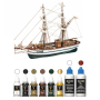 Pack Maqueta Barco Occre AURORA con pinturas, tinte y barniz en Packs OcCre de Hobbyteam