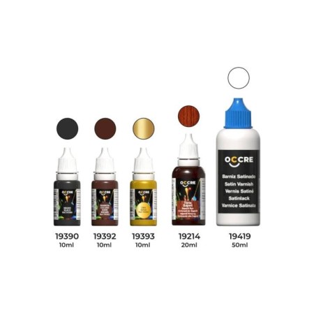 Pack Pinturas, Tinte y Barniz para Maqueta Barco de madera Albatros Occre 12500 en Pinturas y Pinceles para Maquetas de Hobbyteam