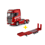 Pack Camión Scania 770S V8 Huina 1501 19 canales 1/18 rojo con plataforma roja en Camiones RC de Hobbyteam