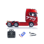 Pack Camión Scania 770S V8 Huina 1501 19 canales 1/18 rojo con plataforma roja en Camiones RC de Hobbyteam
