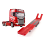Pack Camión Scania 770S V8 Huina 1501 19 canales 1/18 rojo con plataforma roja en Camiones RC de Hobbyteam